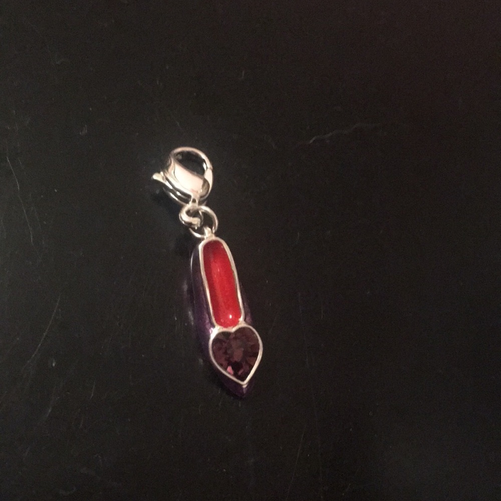 Red and purple high heel charm